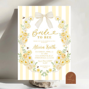 Biene Florale Bogen Coquette Brautparty-Einladung Einladung