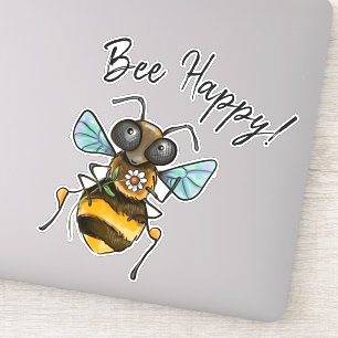 Biene glückliche Adorable Honeybiene Aufkleber