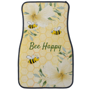 Biene Happy Hummeln Gelbe Honigwabe Sommer Autofußmatte