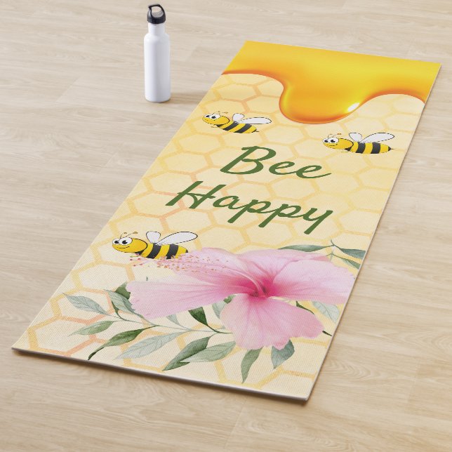 Biene Happy Hummeln Gelbe Honigwabe Yogamatte (Beispiel)