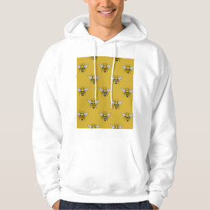 Biene Haven: Vintages gelbes Muster Hoodie