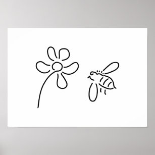Biene Honig Blume Poster
