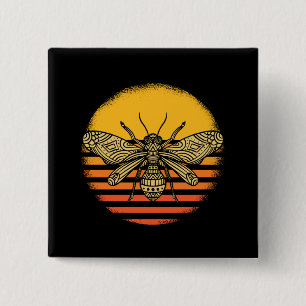 Biene Imker Imkerei Retro-Geschenk Button