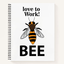 Biene Liebe zu arbeiten Notizbuch