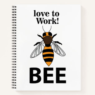 Biene Liebe zu arbeiten Notizbuch