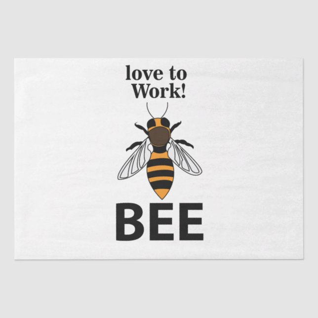 Biene Liebe zu arbeiten Seidenpapier (Vorderseite)