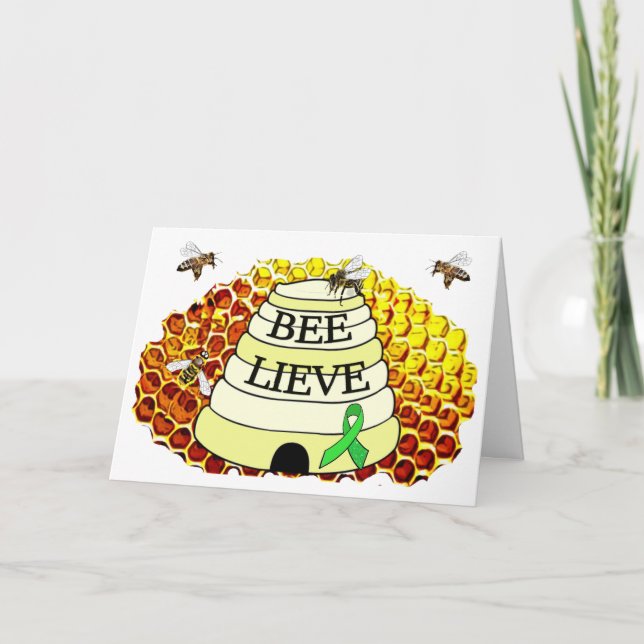 Biene-Lieve Bienenwaben-Lyme-Borreliose-Ermutigung Karte (Vorderseite)