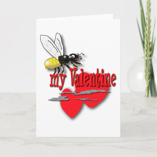 Biene Mein Niedlicher Valentinstag Feiertagskarte (Vorderseite)