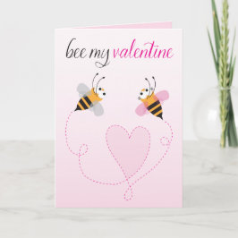 Biene mein Valentine - süße Karte Liebe Valentines