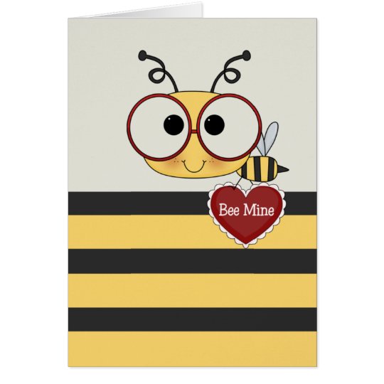 Biene mein Valentinsgruß Karte