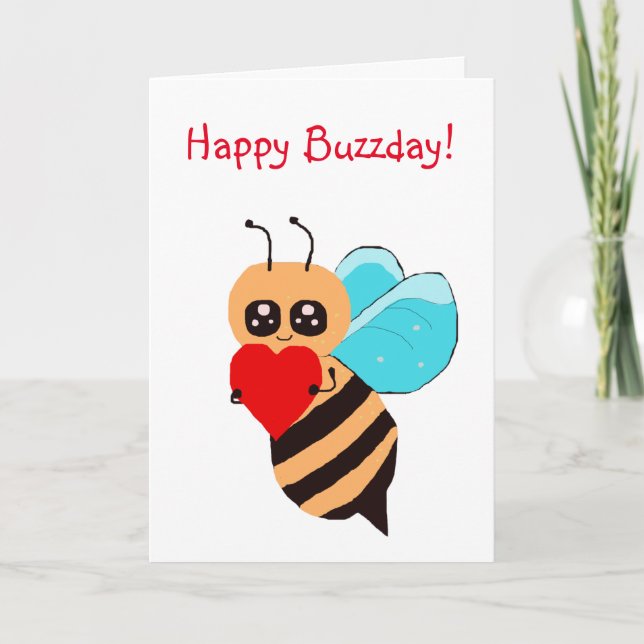 Biene Meine Liebe zum Geburtstag Karte (Vorderseite)