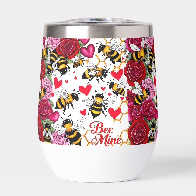 Biene Mine Sweet Honeycomb Stemless Wine Tumbler (Vorderseite)