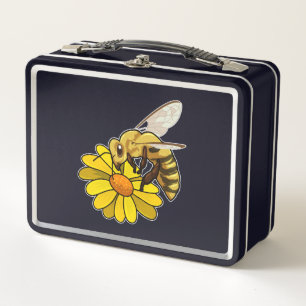Biene mit Blossom Metall Brotdose