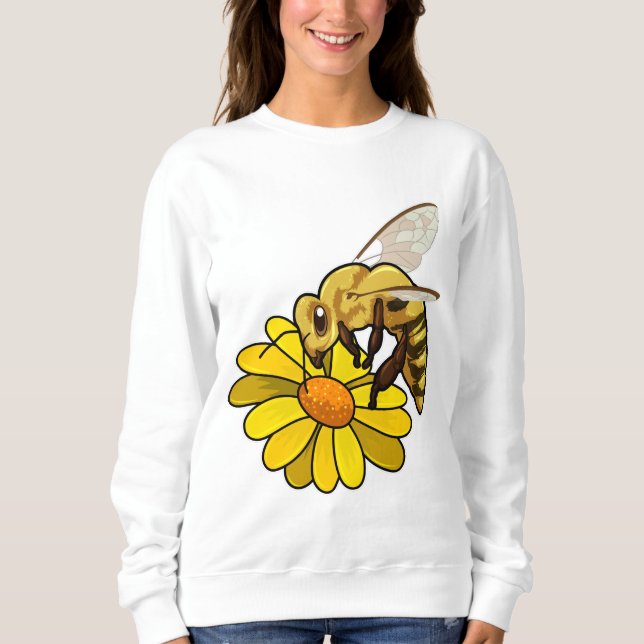 Biene mit Blossom Sweatshirt (Vorderseite)