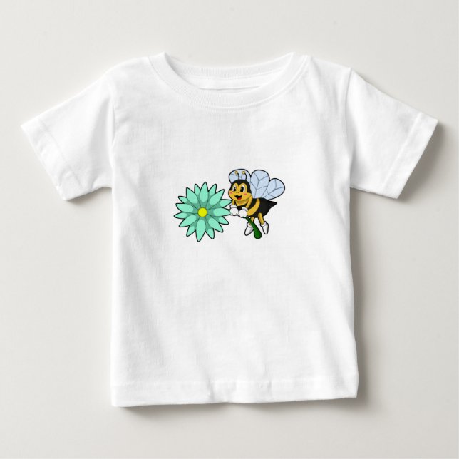Biene mit Blume.PNG Baby T-shirt (Vorderseite)