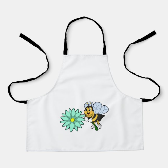Biene mit Blume.PNG Schürze (Vorderseite)