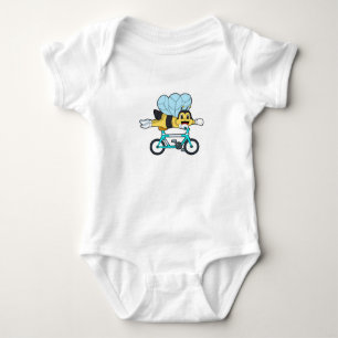 Biene mit Fahrrad Baby Strampler