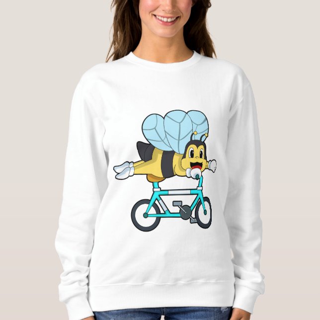 Biene mit Fahrrad Sweatshirt (Vorderseite)