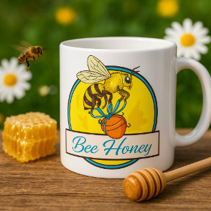 Biene mit Honey Jar Vintage Bienenzüchter Kaffeetasse