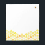 Biene mit Honeycomb Notepad Notizblock<br><div class="desc">Dieses Notizblock eignet sich perfekt für ein Bienenthema-Brautparty mit einem wunderschönen Honigwabenmuster und niedlichen Bienen. Das anpassbare Design erlaubt es Ihnen, Ihre personalisierte Touch zu ergänzen, um sie wirklich einzigartig zu machen. Dieses Notizblock besteht aus hochwertigen Materialien und eignet sich ideal für Noten, Aufgabenlisten und vieles mehr. Bestellen Sie jetzt...</div>