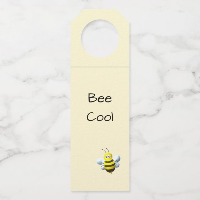 Biene mit Hummel Cool Flaschenanhänger (Vorderseite)