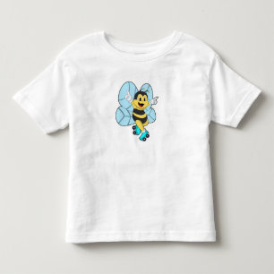 Biene mit Roller-Skaten Kleinkind T-shirt
