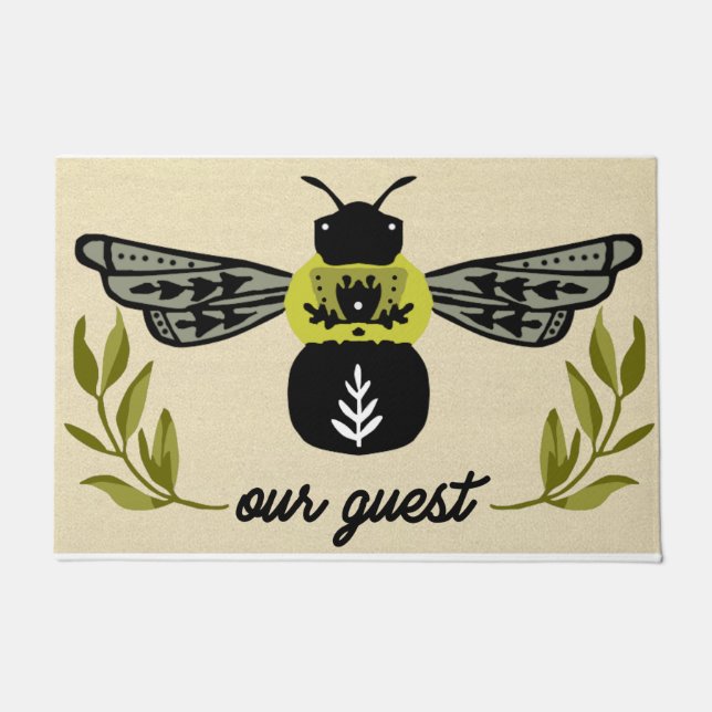 Biene Our Guest Doormat | Bienenkleidung Fußmatte (Vorderseite)