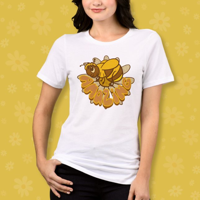 Biene Phantastisch - Niedlicher Cartoon Hummel Bie Tri-Blend Shirt (Von Creator hochgeladen)