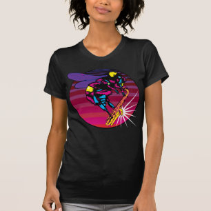 Biene Playing a Saxophone Jah Sunny Arts Design T-Shirt
