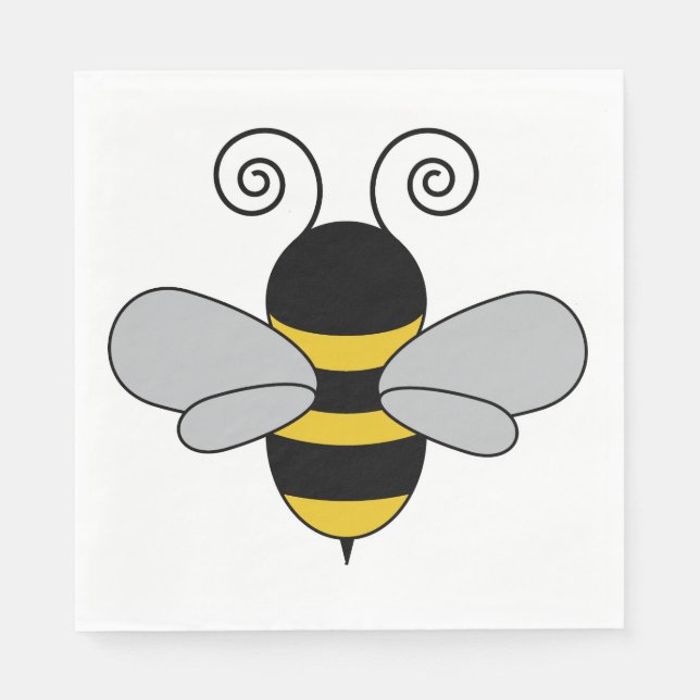 Biene Pop Art Niedlich Honeybee Serviette (Vorderseite)