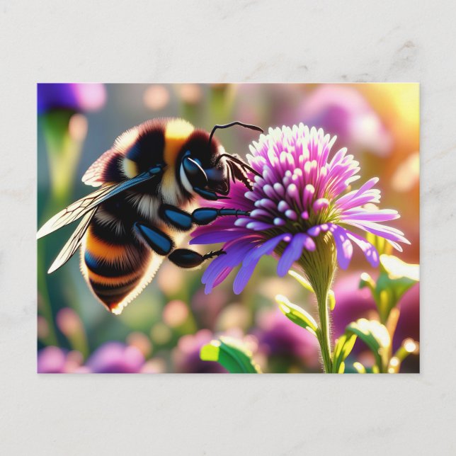 Biene Postkarte (Vorderseite)