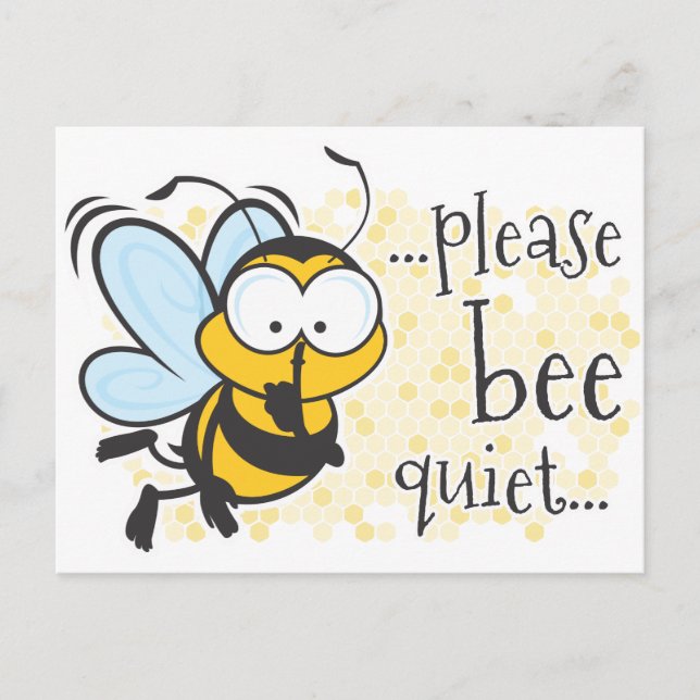 Biene Quiet Postkarte (Vorderseite)
