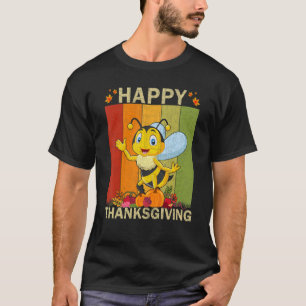 Biene Retro-Grafik Familie passend Thanksgiving T-Shirt