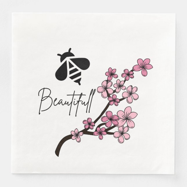 Biene schön serviette (Vorderseite)