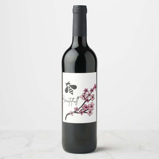 Biene schön weinetikett (Vorderseite)