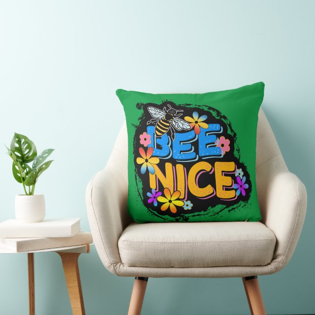 BIENE SCHÖNE, FLORALLE, FARBENFARBIGE BLUME KISSEN (Stuhl )