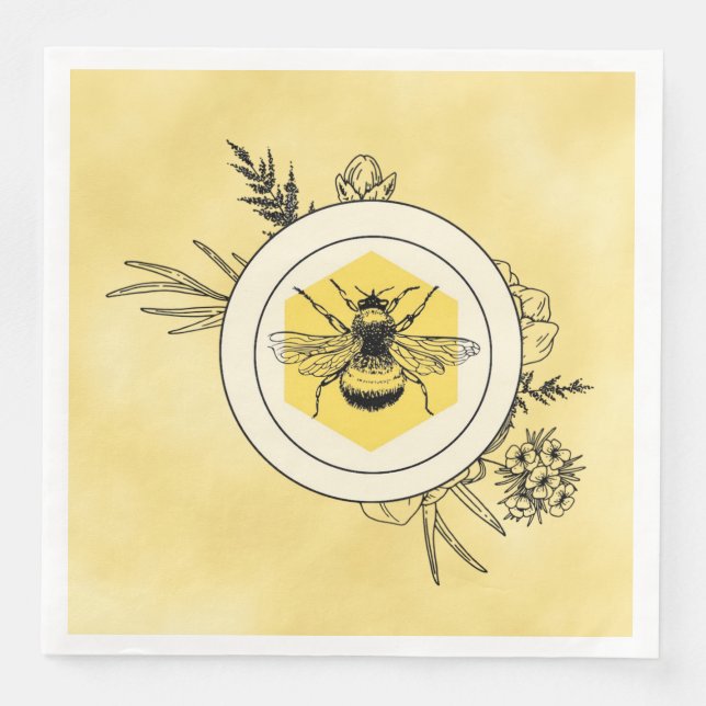 Biene Serviette (Vorderseite)