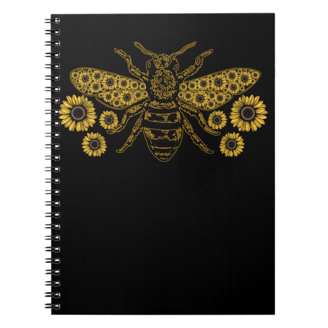 Biene Sonnenblumen Bienenzucht Honey Bees Lover Notizblock (Vorderseite)