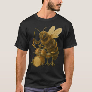 Biene spielt Trommler trommeln T-Shirt