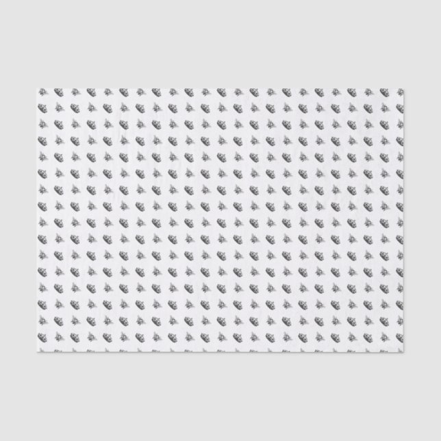 Biene u. krönen Ihre Hintergrund-Farbe Seidenpapier (Vorderseite)