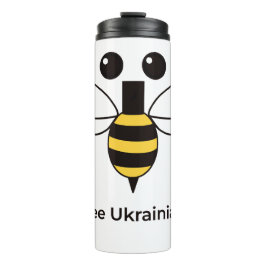 Biene Ukrainisch Süß Minimalistisch Biene Thermotu Thermosbecher