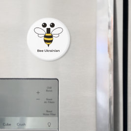 Biene Ukrainisch Süß Minimalistischer Rundmagnet Magnet