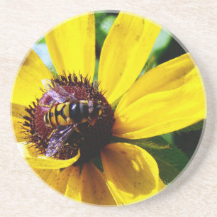 Biene und Gelbe Blume Untersetzer