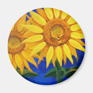 Biene und Sonnenblumen Magnet