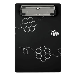 Biene verursacht Minimalistische Bienen & Honeycom Mini Klemmbrett
