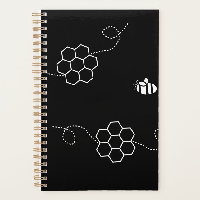 Biene verursacht Minimalistische Bienen & Honeycom Planer (Vorderseite)