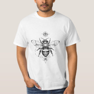 Biene Wild Animal Nature Illustration Art Tattoo T-Shirt