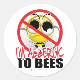 Bienen-Allergie Runder Aufkleber