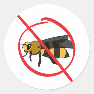 Bienen-Allergie Runder Aufkleber