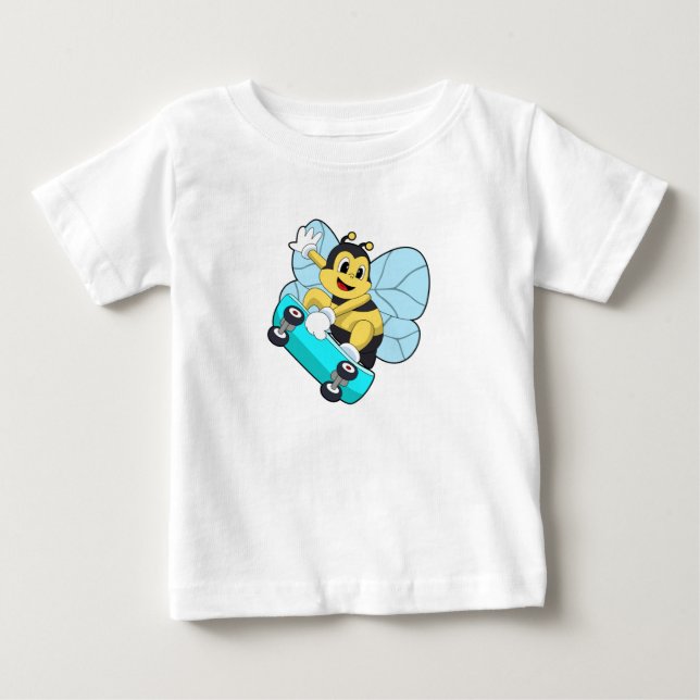 Bienen als Skater mit Skateboard Baby T-shirt (Vorderseite)